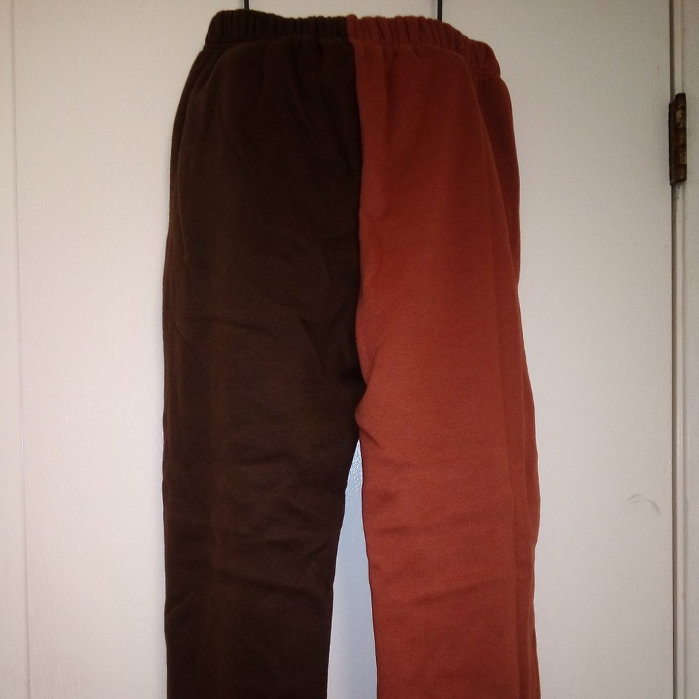 Two Tone Elastic Waist Sweatpants - Picture 1 of 2
